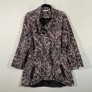 Soft Surroundings Women's Snakeskin Full Zip Viper Utility Jacket Size 1X